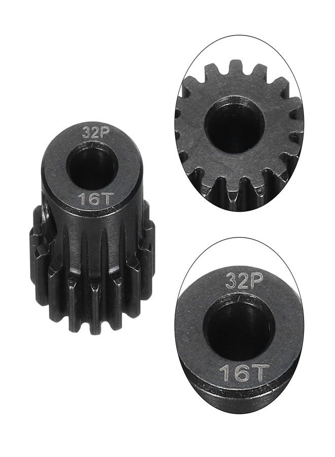 Rebower 3Pcs 32P Steel Pinion Gear Set 15T 17T 19T for 5mm Shaft Hardened Steel Pinion Gear with Screws and Hexagonal Wrench for RC Motor - Image 3